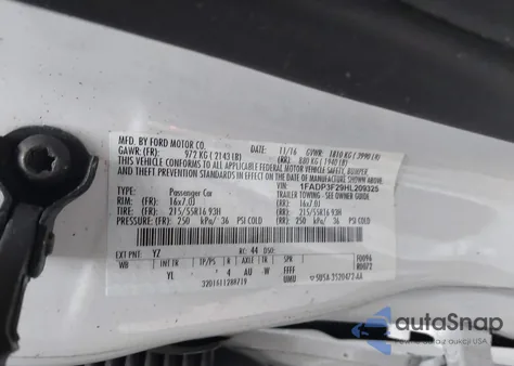2017 Ford Focus Se from USA, damaged, VIN 1FADP3F29HL209325